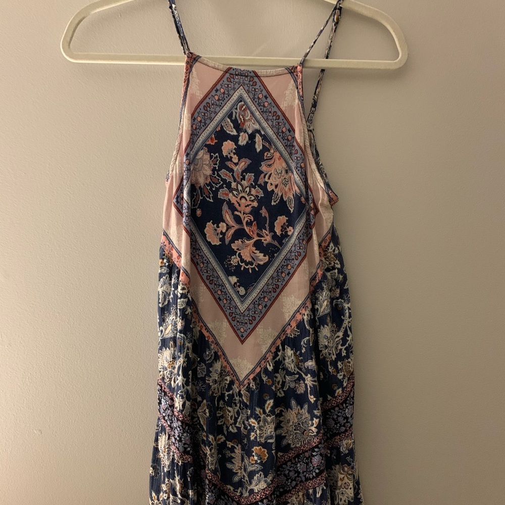 American Eagle Halter Neck Patterned Dress